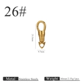 Golden stainless steel swivel lobster clasp 25.5mm hardware accessory for DIY crafts - Large Eagle Beak Clasp / Gold