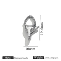 Chiusura a moschettone in acciaio inossidabile per gioielli fai da te 19,5x10mm - Argento S3