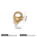 Chiusura a moschettone da 16mm in acciaio inox dorato per gioielli e collane fai da te - Oro G2