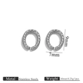 Anneaux de jonction torsadés en acier inoxydable argenté, 9x7mm pour création bijoux - Style Torsadé Carré Ton Acier