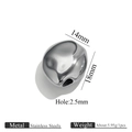 Irregular silver stainless steel spacer bead in 14x18mm size for jewelry making - Irregular Style 1 (1) / Silver