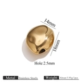 Irregular 18K gold plated stainless steel bead with a 2.5mm hole for jewelry making - Irregular Style 1 (G1)