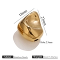 Irregular organic 18K gold plated stainless steel bead with dimensions 18x23mm - Pebble Style 5 (G5)