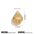 Gold-plated stainless steel ladybug charm pendant for bracelets and jewelry making - Ladybug (K244)