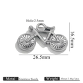 Silver stainless steel vintage bicycle pendant charm for DIY jewelry and keychains - Vintage Bicycle Style 3 / Silver