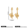 Golden stainless steel fantasy axe sword pendants with detailed engravings for DIY jewelry - Dragon Wing Axe Sword Pendant (3107)