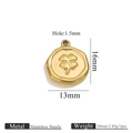 Gouden roestvrijstalen klavertje vier hanger voor DIY sieraden maken 16x13mm - Vierbladige klaver / Goud