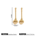 Golden stainless steel long bar sword pendant with ring base 49mm length for jewelry DIY - Gold Long Handle Pendant (3107)