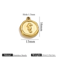 Gouden roestvrijstalen zeepaardje munt hanger 16x13mm voor DIY sieraden maken - Zeepaardje / Goud