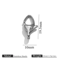 Fermoir mousqueton goutte en acier inoxydable argenté connecteur bijoux 19,5x10mm - Mousqueton Mince (Style 3) / Acier