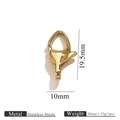 Fermoir homard goutte d'eau en acier inoxydable doré pour bijoux DIY, 19,5 mm x 10,0 mm - Mousqueton Mince (Style 3) / Or