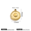 Gouden roestvrijstalen schelphanger van 16mm voor het maken van DIY-sieraden creaties - Schelpmateriaal / Goud