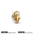 Fermoir homard en acier inoxydable doré poli, connecteur de bijoux DIY de 19,6 mm - Style Standard (Style 8) / Or