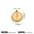 Gouden onregelmatige gegolfde roestvrijstalen hanger voor DIY-sieraden maken - Chili / Goud