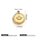 Gouden roestvrijstalen bijen zegelhanger voor DIY sieraden maken maat 16x13mm - Bij / Goud