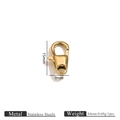 Fermoir mousqueton goutte en acier inoxydable doré 15mm pour bijoux et sacs DIY - Style Classique (Style 10) / Or