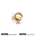 Fermoir homard goutte d'eau en acier inoxydable doré avec dimensions de 12,2 mm - Style Compact (Style 11) / Or