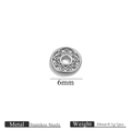 6mm silver stainless steel bead spacer for DIY jewelry making and necklace crafts - 6mm / Mixed Agate / Steel