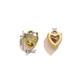 6.5mm heart-shaped green zircon pendant with gold-plated stainless steel base - Green (4)