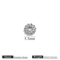 5.3mm spiral 18K gold plated stainless steel bead spacer for DIY jewelry making - 1.4x5.5mm / Beads / Steel