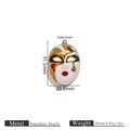 Detailed view of Peking Opera mask pendant with 2mm hole and 31.5mm size dimensions - Mask Pendant 2