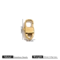 Fermoir mousqueton doré de 23,6 mm en acier inoxydable pour création de bijoux et DIY - Style Robuste (Style 15) / Or