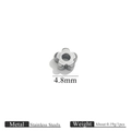 Silver stainless steel 4.8mm flower spacer bead for DIY jewelry making accessories - 4.7x2mm / Plum Blossom Bead / Steel