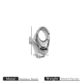 Fermoir mousqueton en acier inoxydable argenté 10mm pour création bijoux - Style Minuscule (Style 17) / Acier