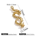 Detaillierter 35mm goldener Oktopus-Tentakel-Anhänger aus Edelstahl für DIY-Schmuck - Oktopusschwanz (Gold)