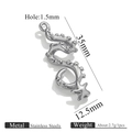 Silberner Oktopus-Tentakel-Anhänger aus Edelstahl mit Seestern für die Schmuckherstellung - Oktopusschwanz (Stahl)