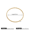 Especificaciones de un brazalete dorado de acero inoxidable de 2mm con textura martillada - Dorado (Estilo 4)