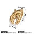 Vergoldeter Edelstahl Krabbenschere Anhänger für DIY Ozean Schmuckherstellung - Große Krabbenschere (Gold)