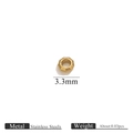 3.3mm golden 18K plated stainless steel faceted spacer beads for DIY jewelry making - 3.3mm / Beads / Gold
