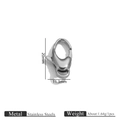 Fermoir homard en acier inoxydable de 20mm pour bijoux DIY et chaînes de sacs à main - Style Allongé (Style 19) / Acier