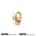 Fermoir mousqueton goutte en acier inoxydable doré pour création de bijoux de 20mm - Style Allongé (Style 19) / Or
