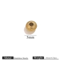 Golden 5mm stainless steel spiraled spacer bead for DIY jewelry making accessories - 5x3x1.6mm / Beads / Gold