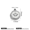 Gepolijste zilveren bijen hanger van roestvrij staal voor DIY sieraden 13x16mm - Bij / Staalkleur