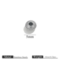 5mm 18K gold plated stainless steel spacer bead with spiral texture for DIY jewelry - 5x3x1.6mm / Beads / Steel