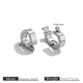 Silberner Edelstahl 8mm Verschluss für Lederarmbänder und DIY-Schmuckzubehör - 8mm Stahlfarbe