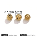 Goldene 8mm Edelstahlperlen mit Vintage-Textur für DIY-Schmuckherstellung - Goldener Gewebte Textur Stil / Gold