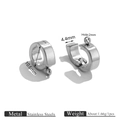 Silberner Edelstahl-Verschluss für DIY-Schmuckherstellung mit 2 mm Lochdurchmesser - 10MM Stahl