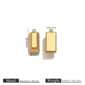 Détails du pendentif barre en acier doré 20,4mm avec spécifications de taille et de poids - Pendentif Lingot d'Or Lisse Grand