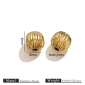 Dettaglio di perle a zucca in acciaio inossidabile placcato oro 18K 8mm per gioielli - Perline Anguria / 8mm / Oro