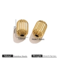 Dettaglio perline distanziatrici zucca 9.2x5.6mm in acciaio placcato oro 18K per gioielli fai da te - Perlina Cilindrica / 5.2*8.7mm / Oro