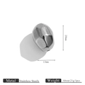 Perle irrégulière facettée en acier inoxydable doré 18K pour création de bijoux - Argent (SB)