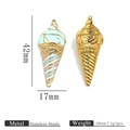 Pendentif crème glacée en émail vert menthe avec détails en acier doré - Crème Glacée Strass-Vert