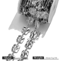 DIY-Edelstahlkette mit unregelmäßigen quadratischen Gliedern für Schmuck in Silber - Silber Rechteckstil (S11)