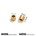 Golden vintage cylinder stainless steel spacer beads 3x2.2mm for DIY jewelry making - 3*2.2*1.5