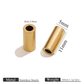 Golden vintage cylinder stainless steel spacer beads for DIY jewelry making - 5*11*3