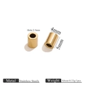 Golden stainless steel cylindrical spacer beads for DIY jewelry making 4x5mm - 4*5*2.3